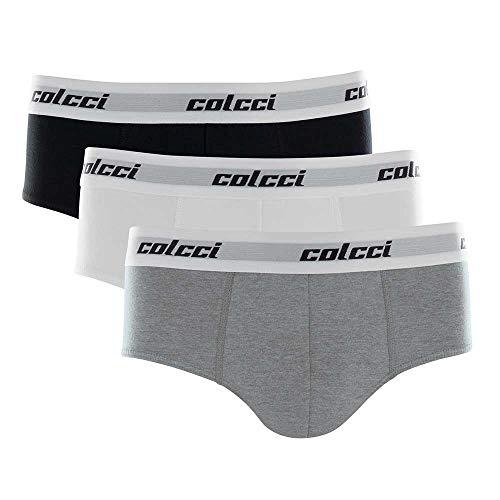 Colcci Kit 3 Cueca Slip, Colcci, Masculino, Multicor (Mescla/Branco/Preto), GG