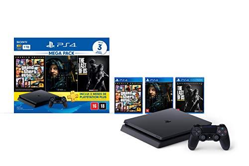 Console PlayStation 4 1TB Bundle Hits 9  - GTA V, Death Stranding, The Last Of Us - PlayStation 4