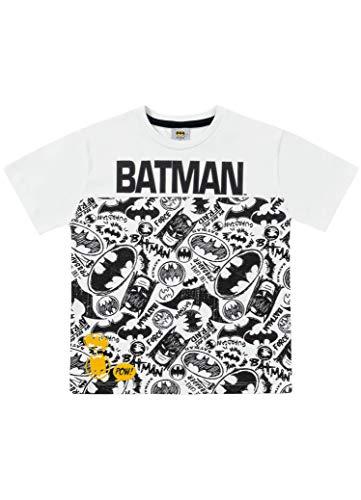 Camiseta Meia Malha Batman, Fakini, Meninos, Branco, 10