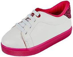 Sapato Casual Napa Turim, Molekinha, Meninas, Branco/Multi Pink, 18