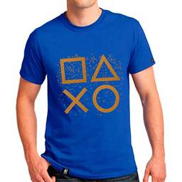 Camiseta Days of Playstation, Banana Geek, Adulto Unissex, Azul, XG