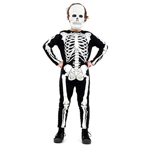 Esqueleto Glow Infantil 23447-G Sulamericana Fantasias Preto/Branco G 10/12 Anos