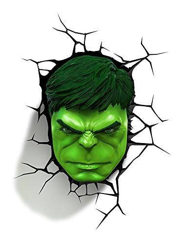 Luminária Rosto Hulk, 3D Light FX, Verde