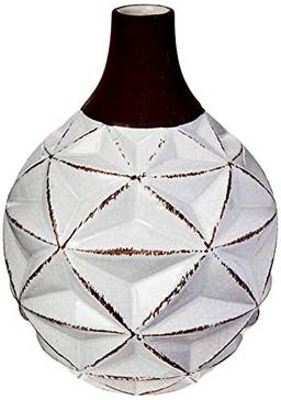 Njoki Garrafa Decorativ 25cm Ceramica Bran/marr Cn Gs Internacional Único