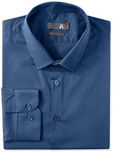 JAB Camisa Casual Manga Longa Lines Masculino, Tam P, Azul Marinho