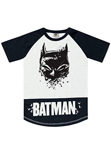Camiseta Meia Malha Batman, Fakini, Meninos, Branco/Preto, 10