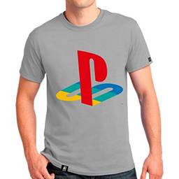Camiseta Playstation Classic Mas/ Cor Cinza / P   Banana Geek Cinza
