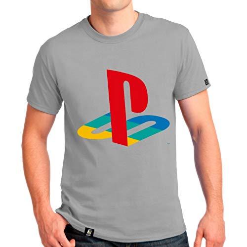 Camiseta Playstation Classic Mas/ Cor Cinza / P   Banana Geek Cinza