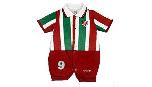 Macacão curto Fluminense, Rêve D'or Sport, Bebê Unissex, Branco/Grená/Verde, P