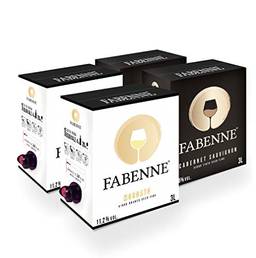 Fabenne Kit 2 Unidades Vinho Tinto Cabernet Sauvignon e 2 Unidade Vinho Branco Moscato - Bag-in-Box 3 Litros cada