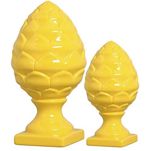 Duo De Pinha G E Peq Ceramicas Pegorin Amarelo