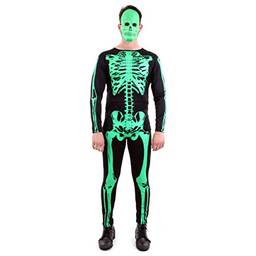 Esqueleto Adulto 43647-G Sulamericana Fantasias Preto/Verde G 46/48