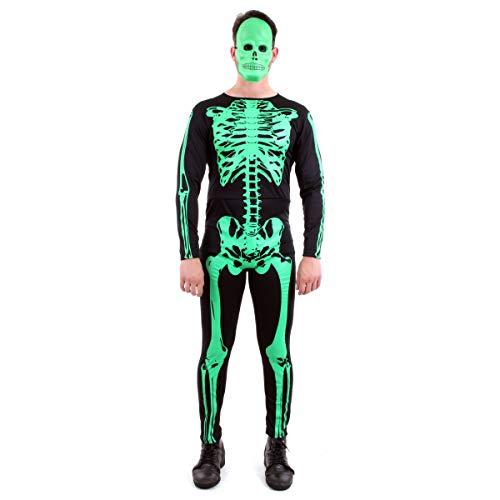 Esqueleto Adulto 43647-G Sulamericana Fantasias Preto/Verde G 46/48