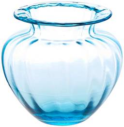 Portofino Vaso 15cm Vidro Azul Clar Cn Gs Internacional Único