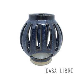 Lanterna Mirage Em Ceramica Azul Escuro Casa Libre Azul