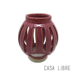 Lanterna Mirage Em Ceramica Rosa Casa Libre Rosa