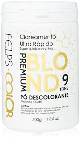 Color Pó Descolorante Blond Premium 500G, Felps, 500gr