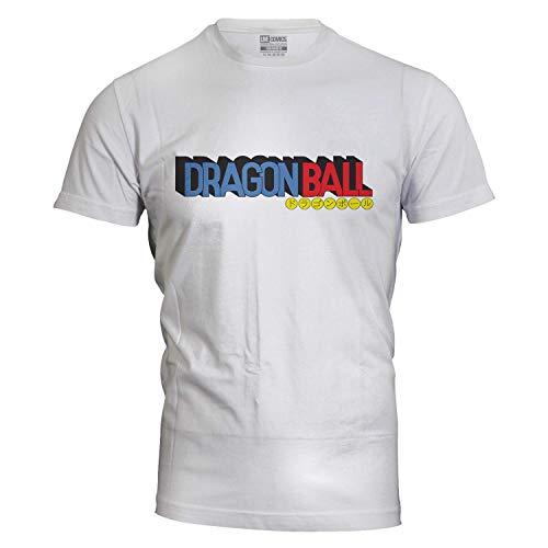 Camiseta masculina Dragon Ball Logo Branca Live Comics cor:Branco;tamanho:M