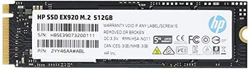 SSD M.2 Pci-E Nvme 1.3 3D Nand Ex920, HP, Computer Drive Or Storage, 512 GB, 2YY46AA#ABL, Preto