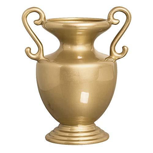 Vaso Roma Com Alças Ceramicas Pegorin Dourado
