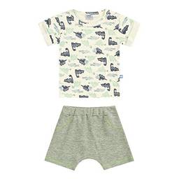 Conjunto Camiseta e Shorts, Baby Marlan, Bebê Menino, Marfim, MB