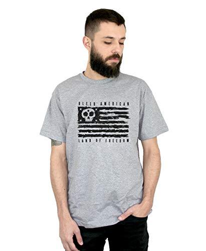 Camiseta Land Of Freedom, Bleed American, Masculino, Cinza Mescla, G