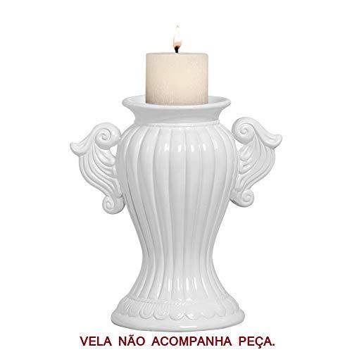 Castiçal Romano Peq Ceramicas Pegorin Branco