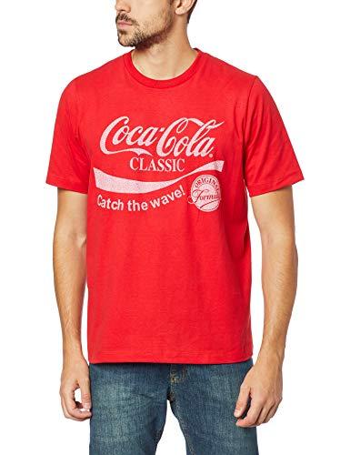 Coca Cola Jeans Classic: Catch the Wave! Camiseta de Manga Curta, Masculino, Vermelho, M
