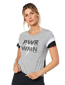 Camiseta T-Shirt Skin Fit Power Woman, Alto Giro, Feminino, Rajado, P