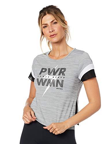 Camiseta T-Shirt Skin Fit Power Woman, Alto Giro, Feminino, Rajado, M
