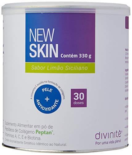 Colágeno Hidrolisado - New Skin - Limão Siciliano - 330gr, Divinitè Nutricosméticos