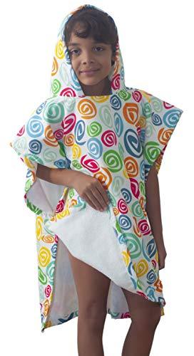 Roupão tactel-aspirais (2-5 anos) toalha poncho