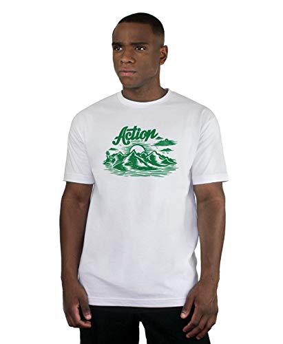 Camiseta Mountais, Action Clothing, Masculino, Branco, M
