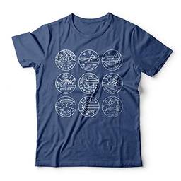 Camiseta Star Wars Planetas, Studio Geek, Unissex, Azul, 3G