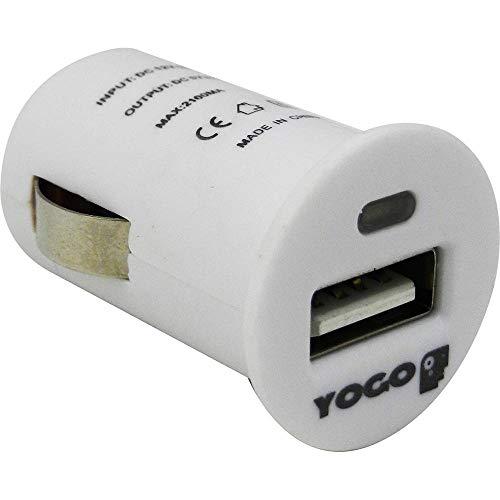 Carregador Veicular 1 Entrada USB, Yogo YLVEICWHT, Branco