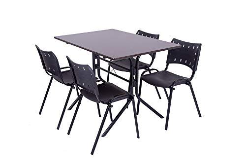 Conjunto mesa moema 1,20 x 70 com 4 cadeiras - preto
