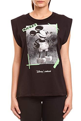 Camiseta Disney Mickey, Colcci, Feminino, Preto, M
