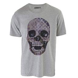 Camiseta Eleven Brand Cinza XGG Masculina - Louis Skull