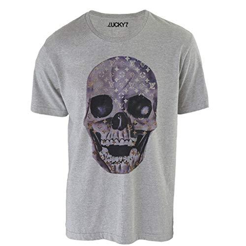 Camiseta Eleven Brand Cinza XGG Masculina - Louis Skull