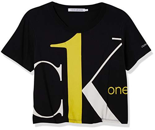 Camiseta Silk Manga Curta, Calvin Klein, Feminino, Preto, PP