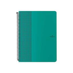 Caderno Grip Pautado 80Fls Verde Agua, Faber-Castell, CDNOFF/VD, Mista