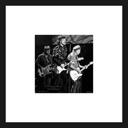 Quadro Música Banda The Rolling Stones 45x45cm, Decore Pronto, Preto/ Branco, Médio