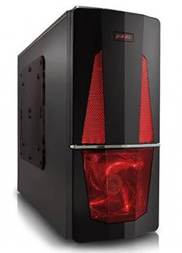 Gabinete Gamer Transformer Cooler LED, Pixxo, Dispositivos de Conexão em Rede, Vermelho