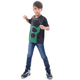 Camiseta Nerf Luxo Infantil Sulamericana Fantasias Preto/Verde M 6/8 Anos