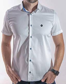 Camisa Mc Slim Fit - Tricoline Liso - Branco - Zfw - 3