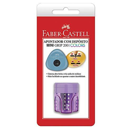 Apontador Mini Grip, Faber-Castell, SM/MGRIP, Multicor