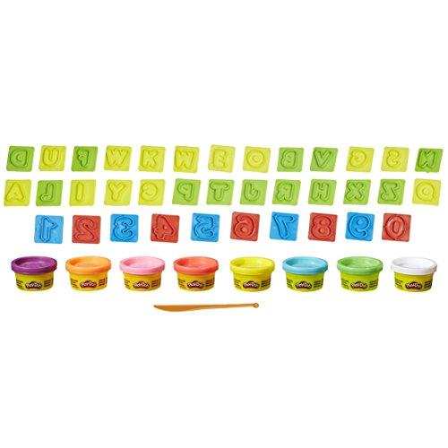 Conjunto De Massinha Play-Doh Letras E Números, Hasbro, Colorido, 8 Potes