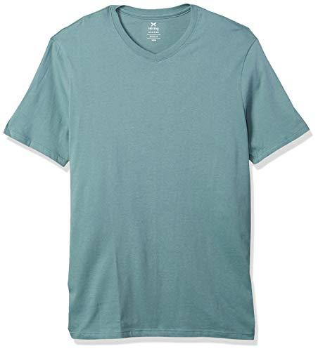 Camiseta Básica Manga Curta Com Gola V, Hering, Masculino, Verde, P