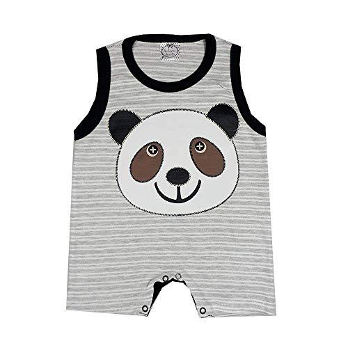 Macacão Bebê Panda Cinza P