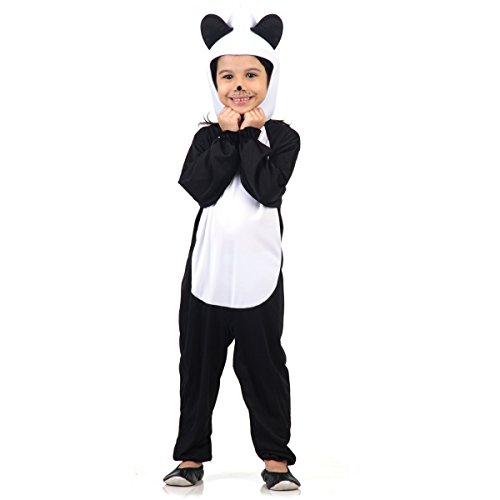 Fantasia Urso Panda Infantil Sulamericana Fantasias Preto/Branco 4 Anos